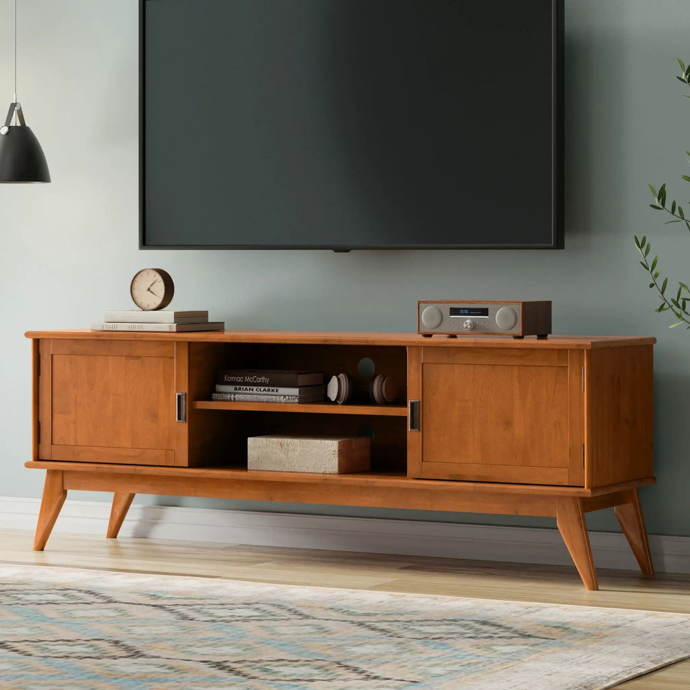 Draper - Handcrafted Mid Century Low TV Media Stand by Unique Piece Furniture