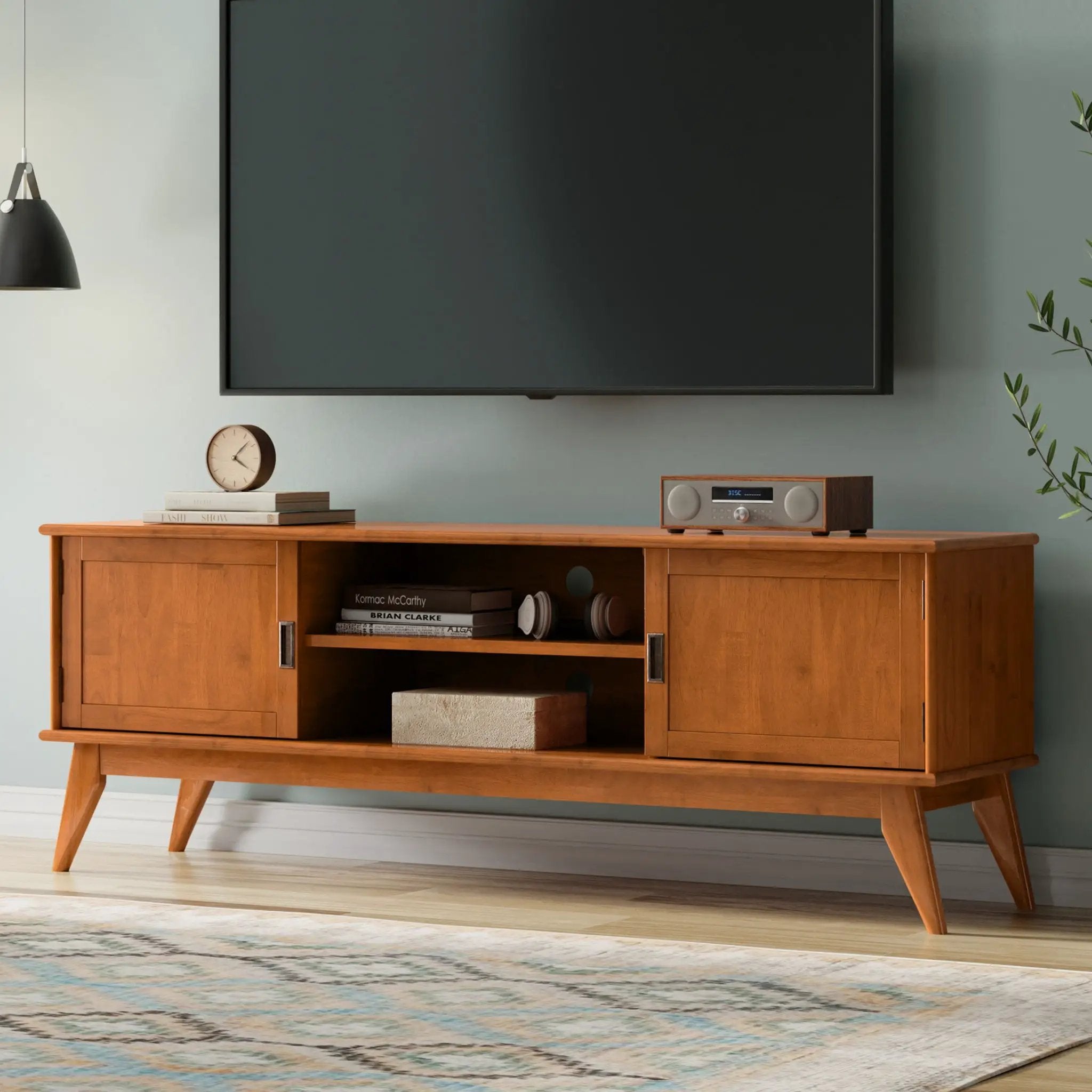 Draper - Handcrafted Mid Century Low TV Media Stand by Unique Piece Furniture