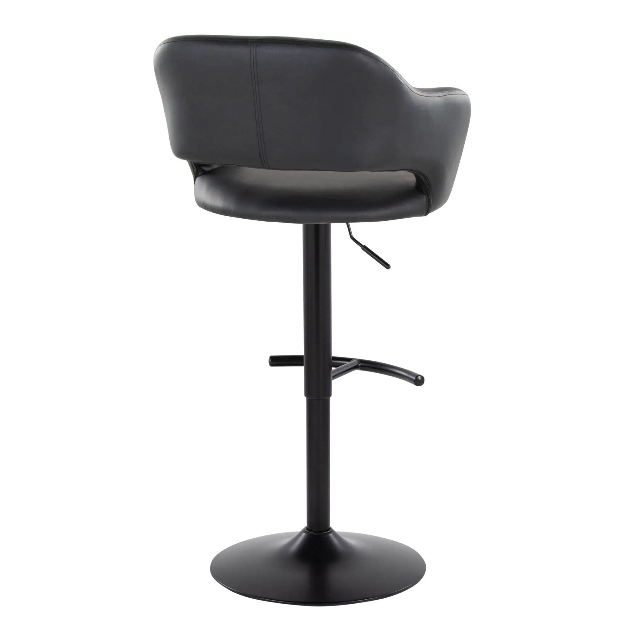 Margarite - Contemporary Adjustable Barstool With Swivel With Rounded T Footrest (Set of 2) by Unique Piece Furniture