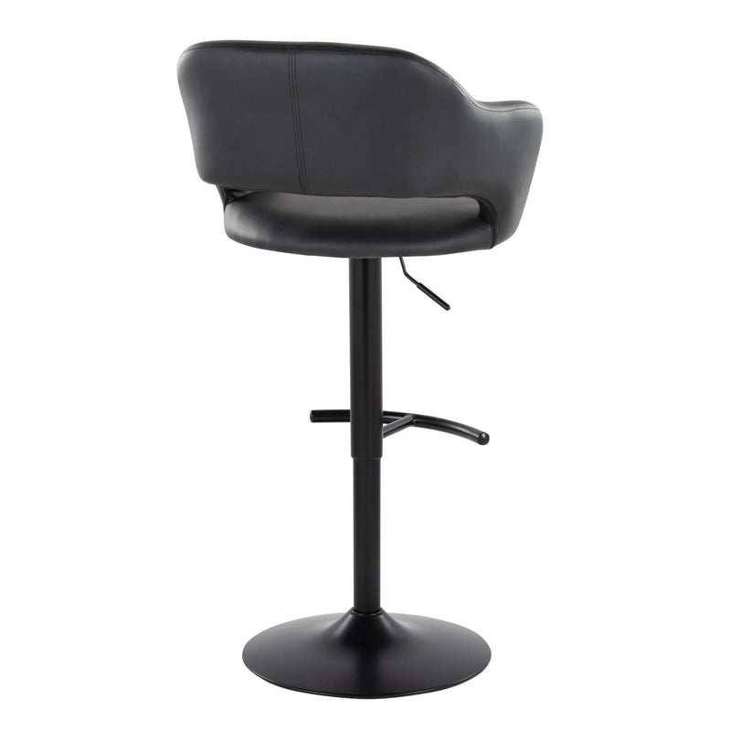 Margarite - Contemporary Adjustable Barstool With Swivel With Rounded T Footrest (Set of 2) by Unique Piece Furniture