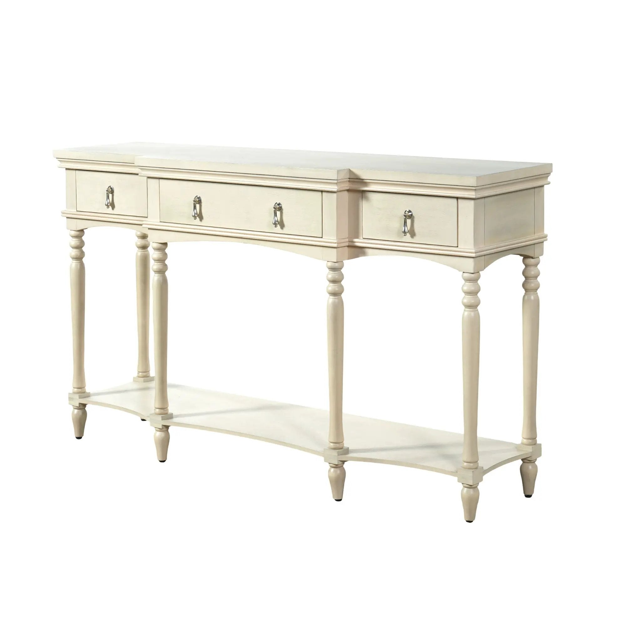 Retro Console Table With 3 Soft Close Drawers by HouseOfZazla