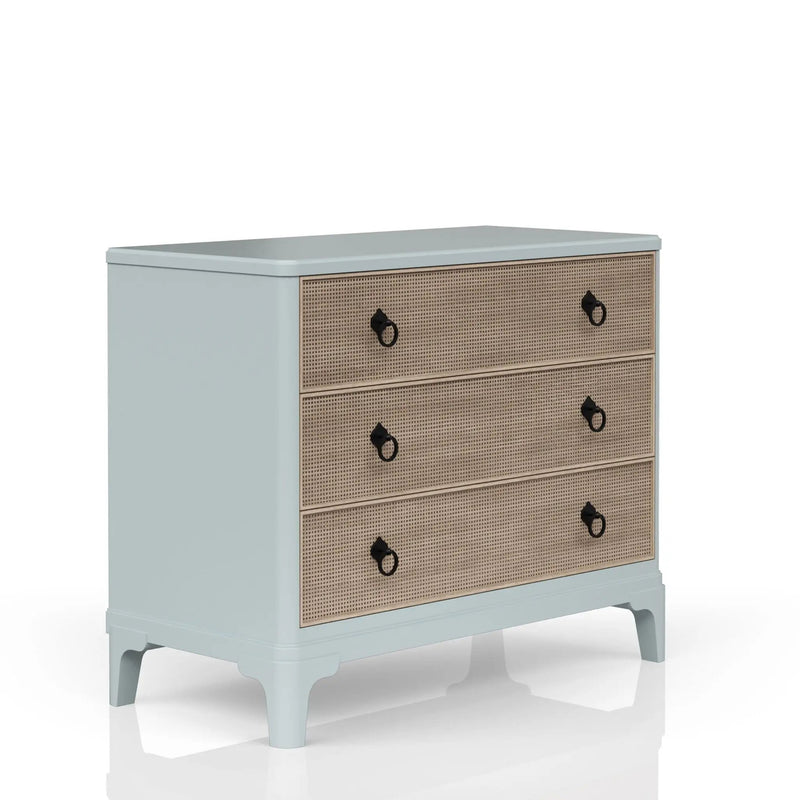 3 Drawers Hall Chest With Cane Fronts by Unique Piece Furniture
