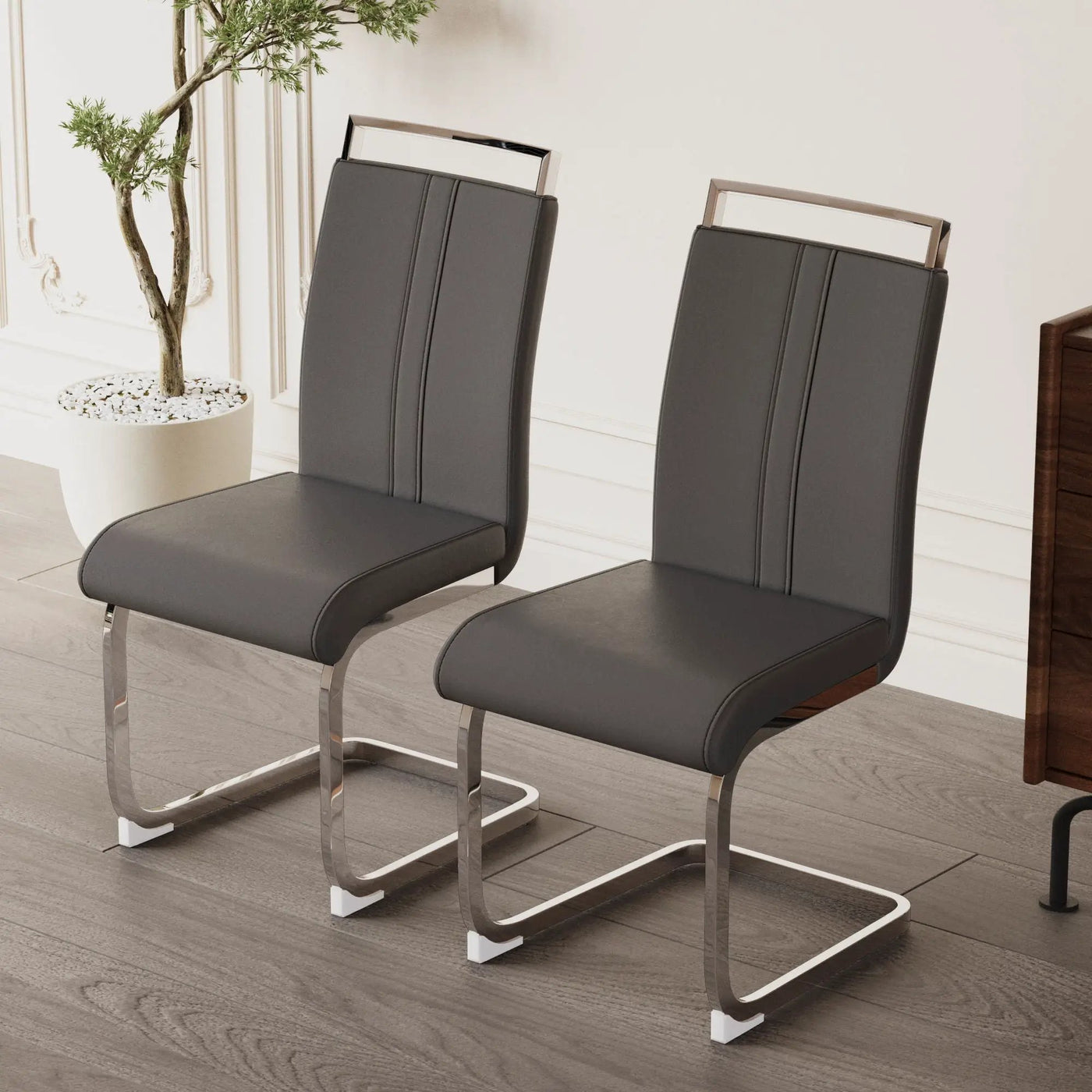 Modern Dining Chairs With Padded Seat, High Back by Unique Piece Furniture