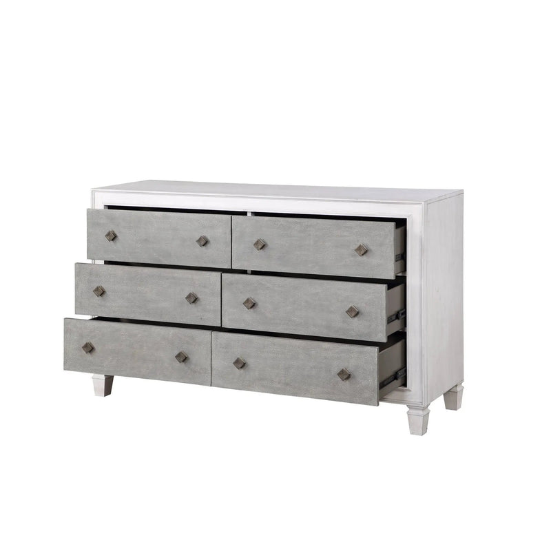 Katia Weathered Dresser - White by HouseOfZazla