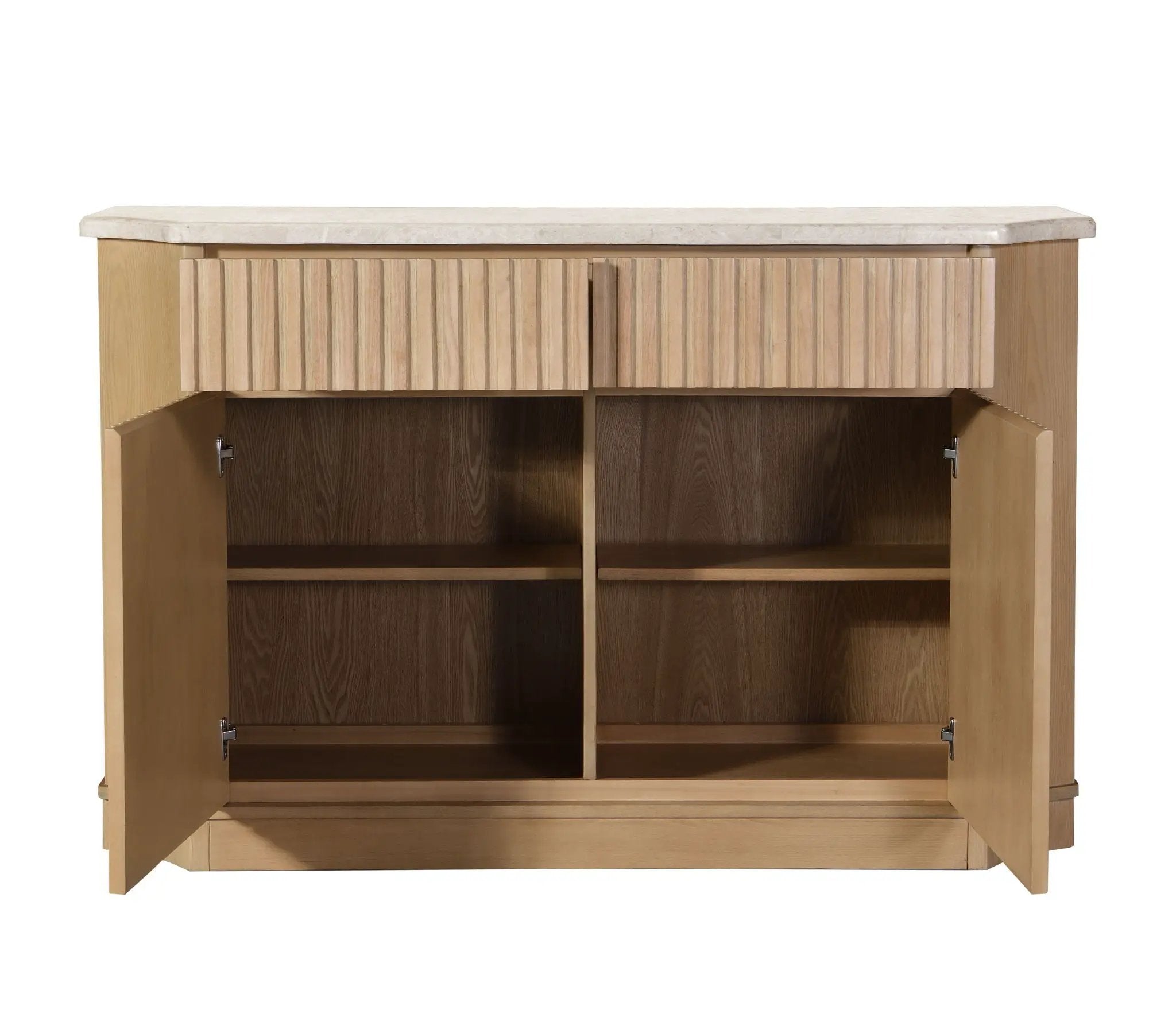 Qwin - Server - Natural Marble / Oak by Unique Piece Furniture