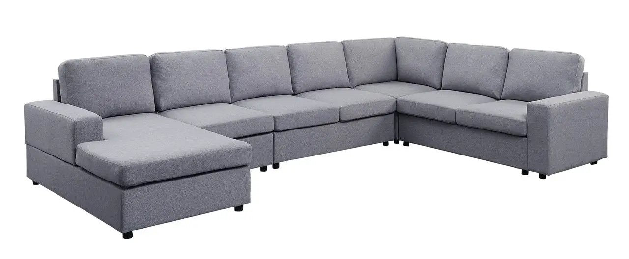 Hayden - 7 Seat Reversible Modular Sectional Sofa Chaise by Unique Piece Furniture