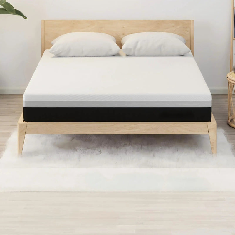 12'' Hybrid Mattress, Cooling Memory Foam & Pocket Springs Medium Firm - White - Queen by Unique Piece Furniture