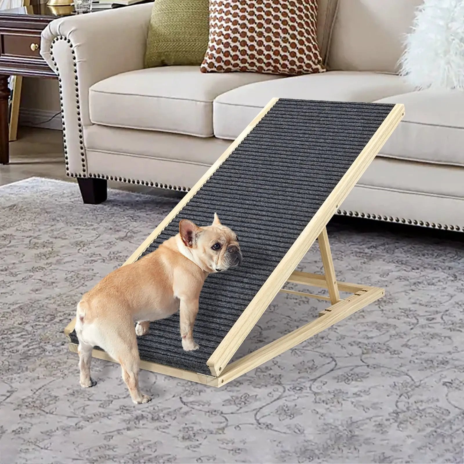 Upgraded Dog Ramp for Bed with Extra Wide Traction and Foldable Design by HouseOfZazla