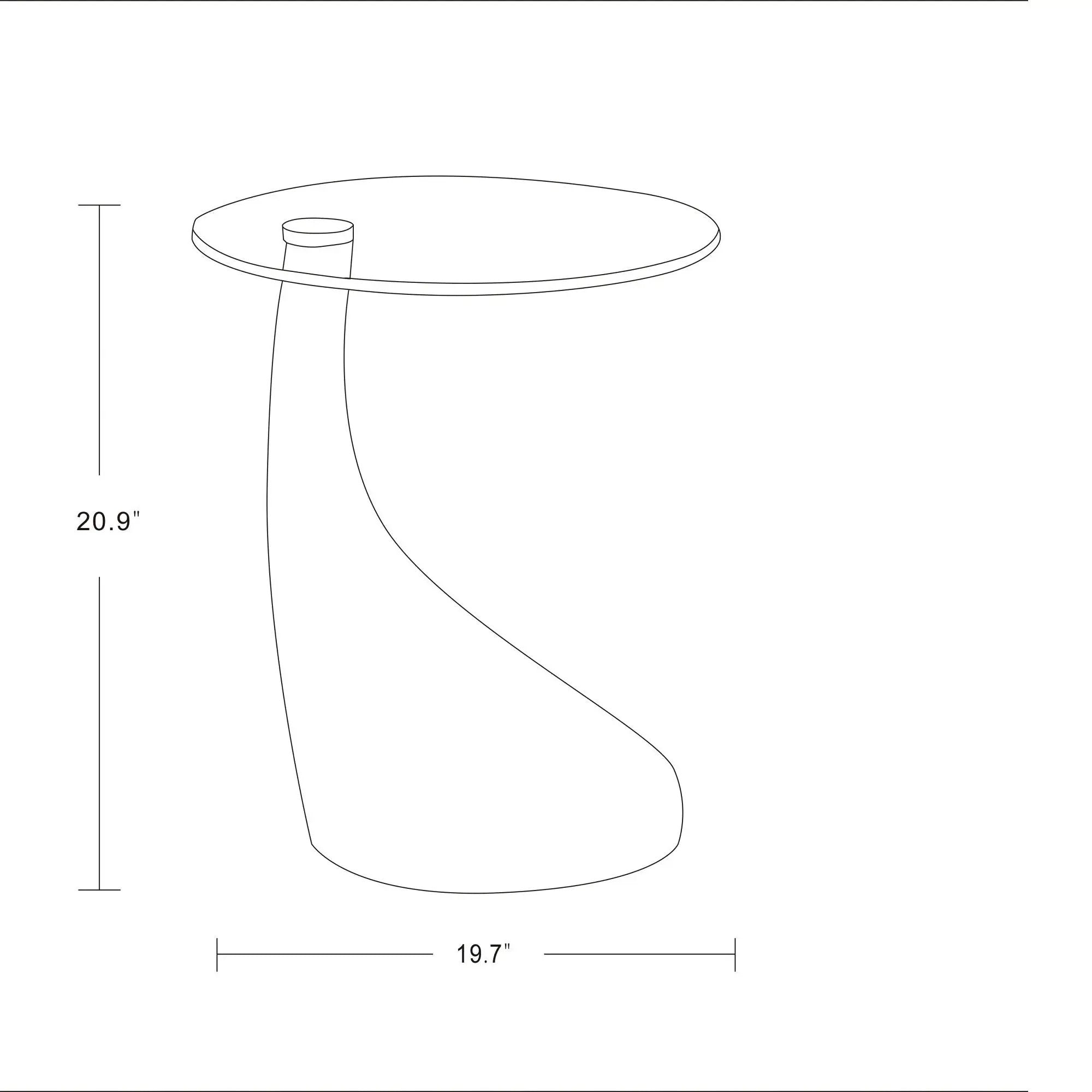 Lava - Accent Table With Curved Base by HouseOfZazla