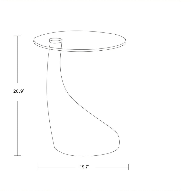 Lava - Accent Table With Curved Base by HouseOfZazla