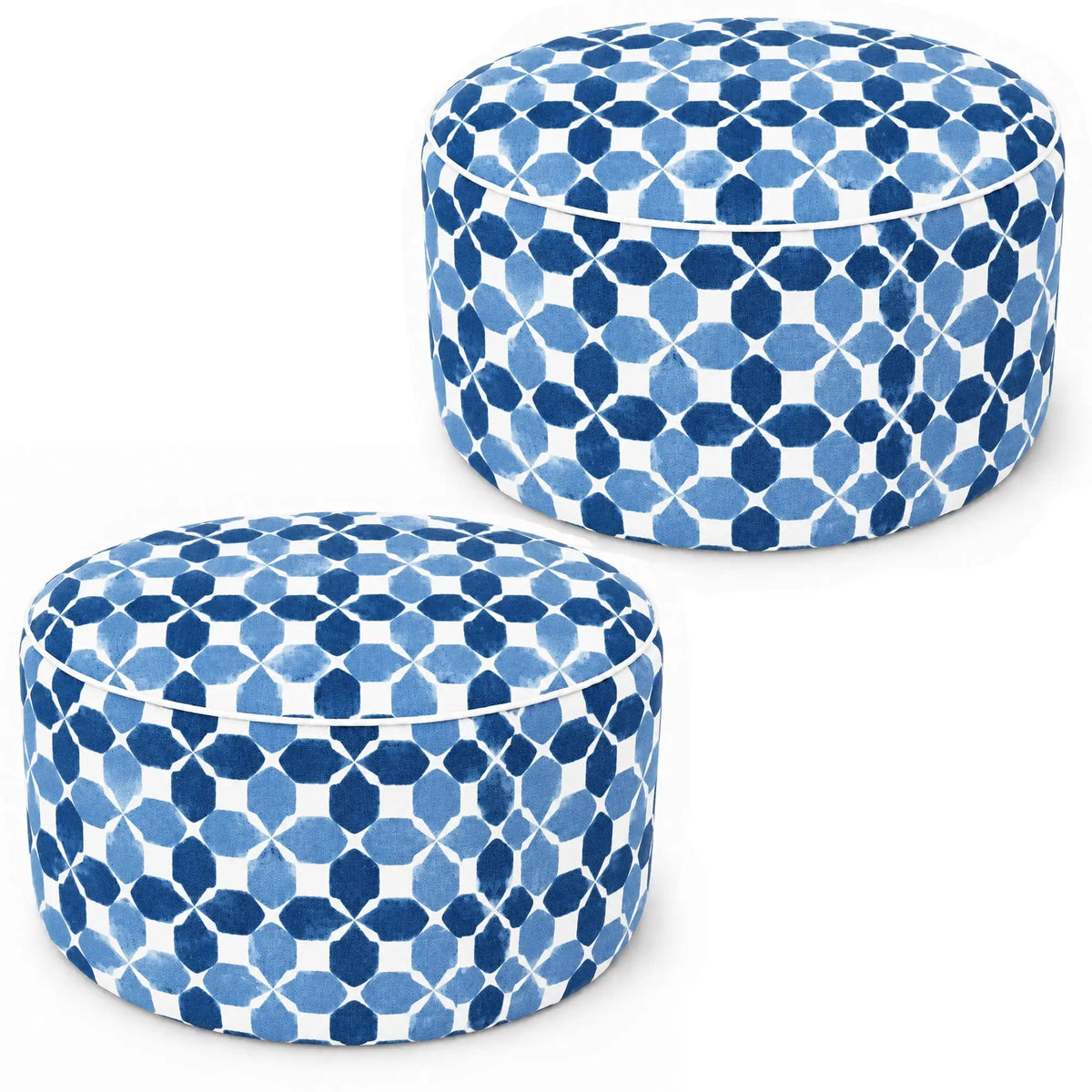 2 Pack Outdoor Inflatable Ottoman with Carry Handle by HouseOfZazla