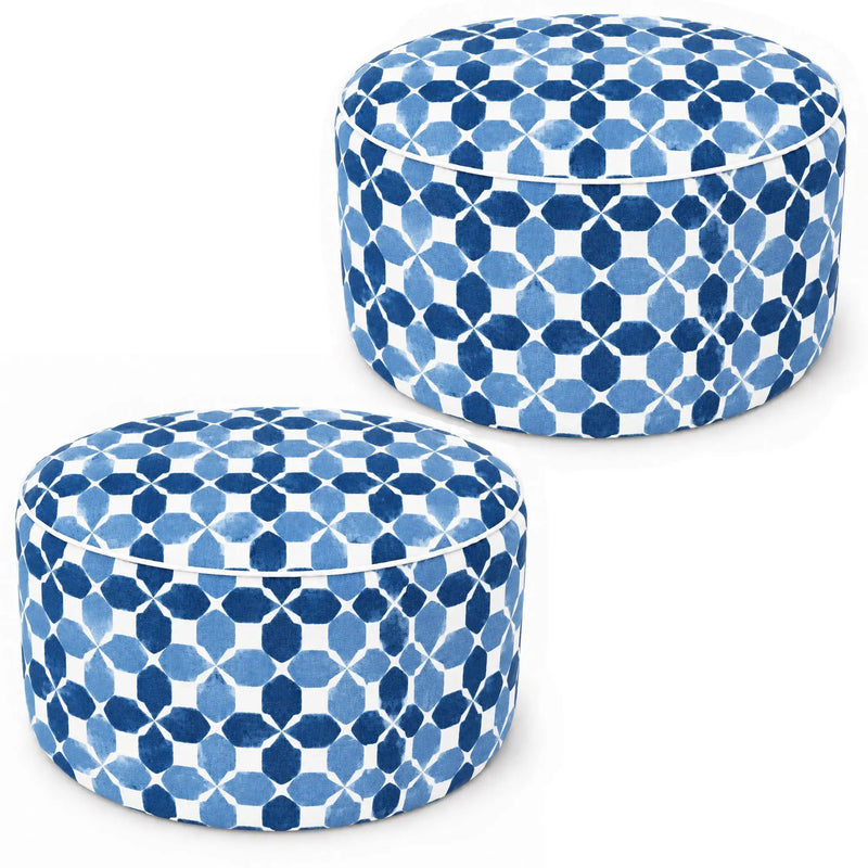 2 Pack Outdoor Inflatable Ottoman with Carry Handle by HouseOfZazla