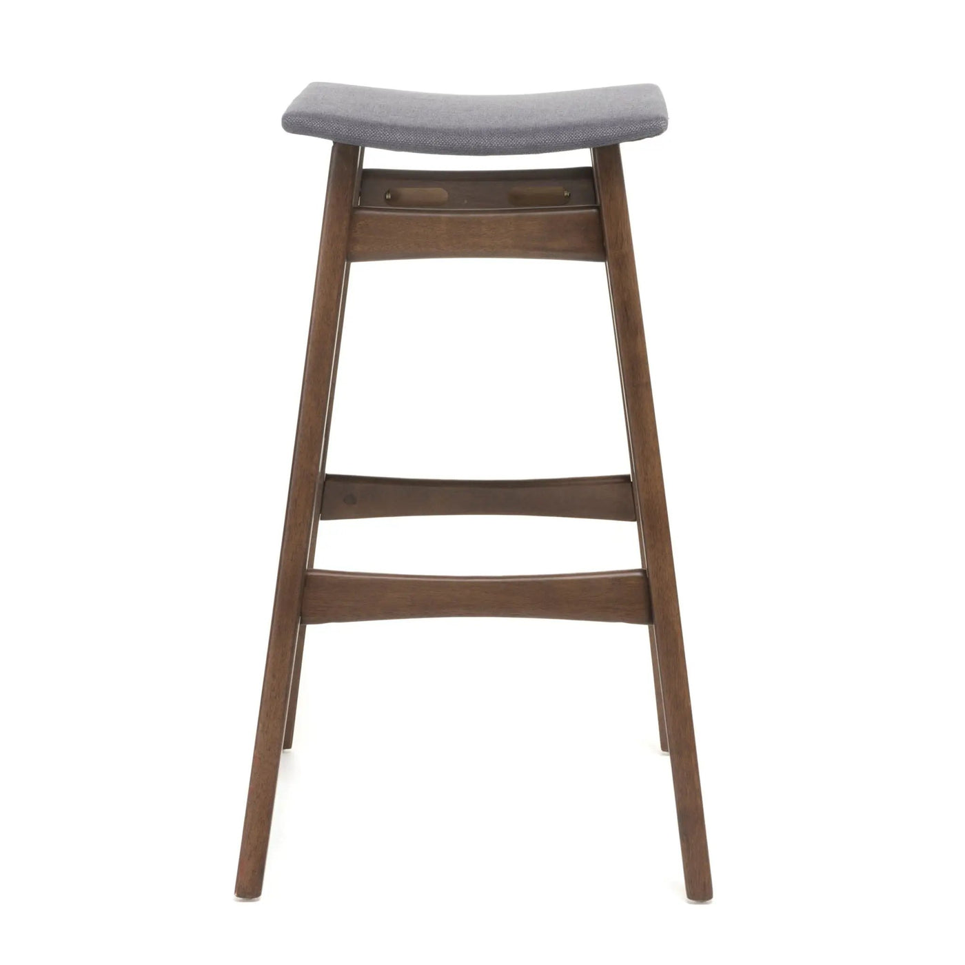 Mid Century Modern Bar Stool Set With Upholstered Seating by HouseOfZazla