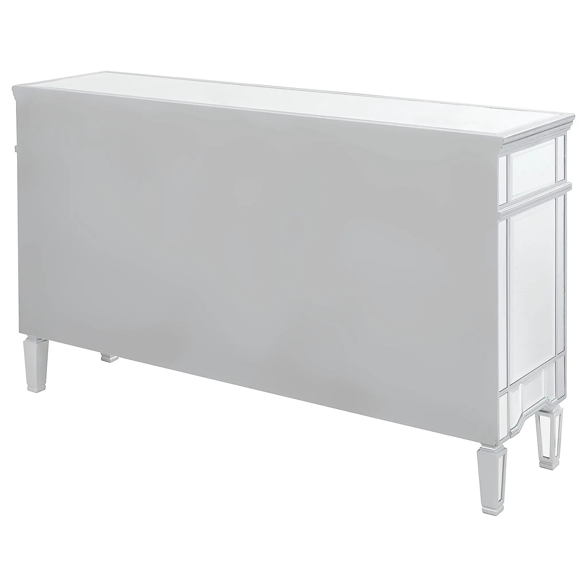 Duchess 5-drawer Mirrored Storage Accent Cabinet Silver by Unique Piece Furniture