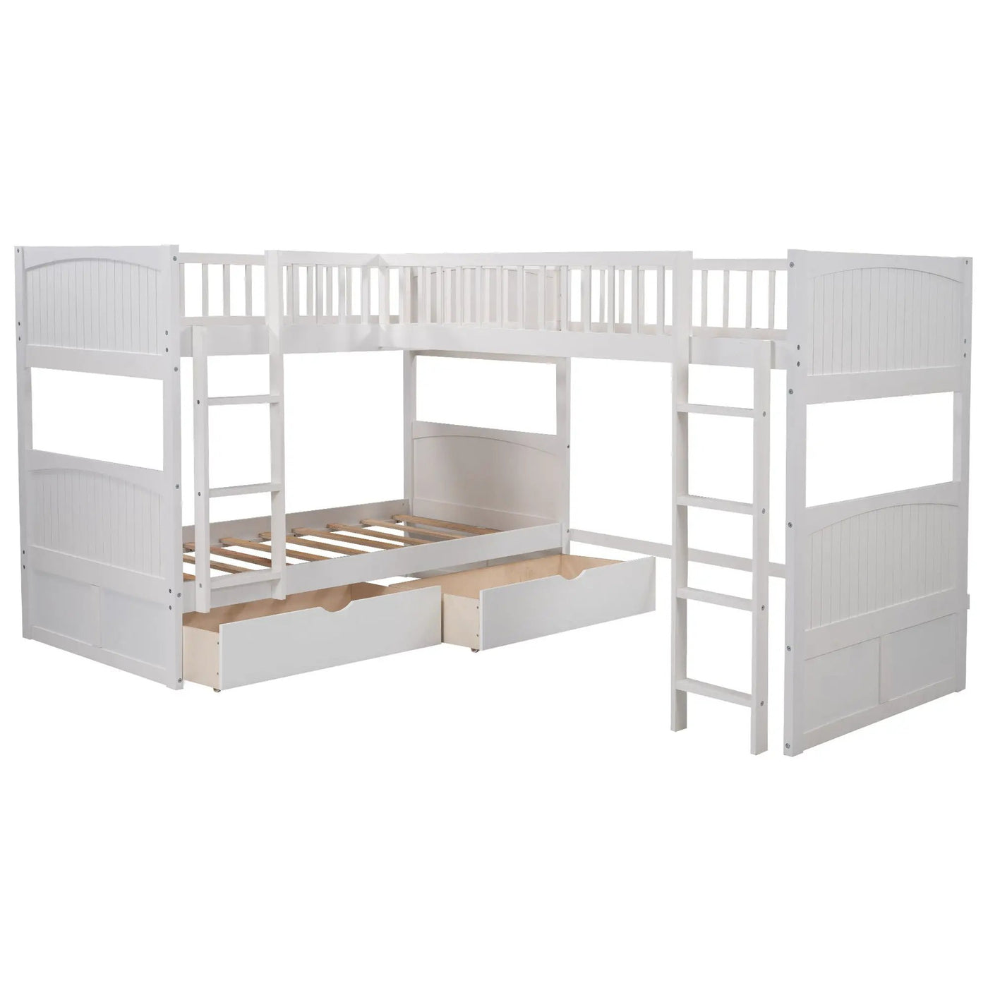 Bunk Bed With Loft And 2 Drawers by Unique Piece Furniture