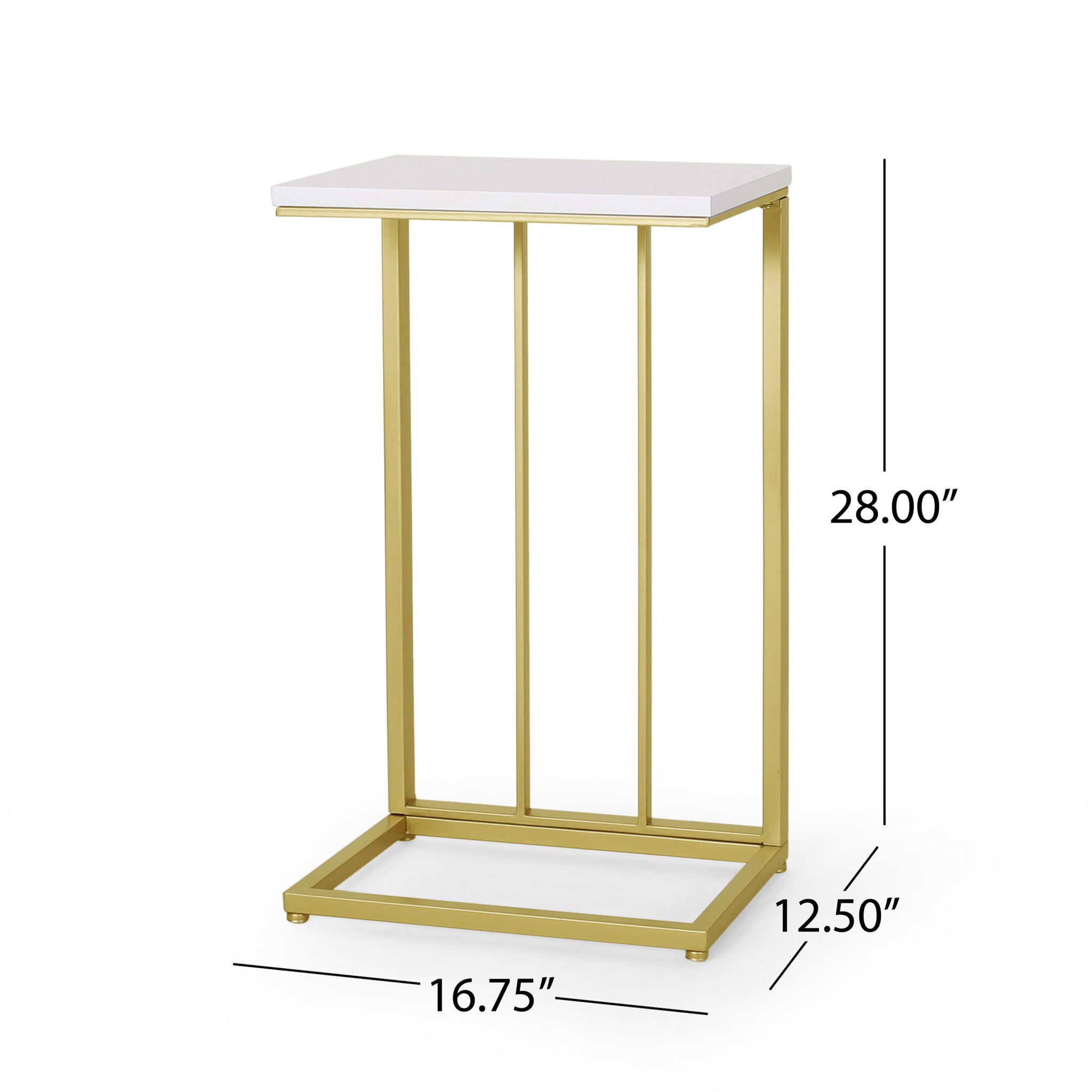 Modern Glam C-Shape End Table by HouseOfZazla