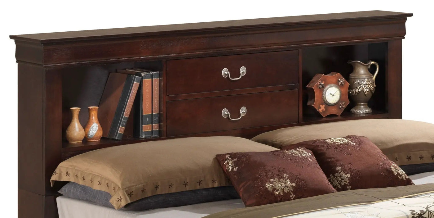Louis Phillipe - Bookcase Storage Bed by HouseOfZazla
