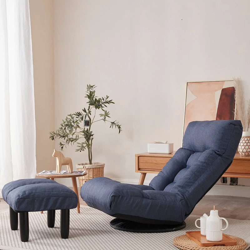 Adjustable Japanese Reclining Floor Chair Sofa With Metal Frame For Living Room by HouseOfZazla