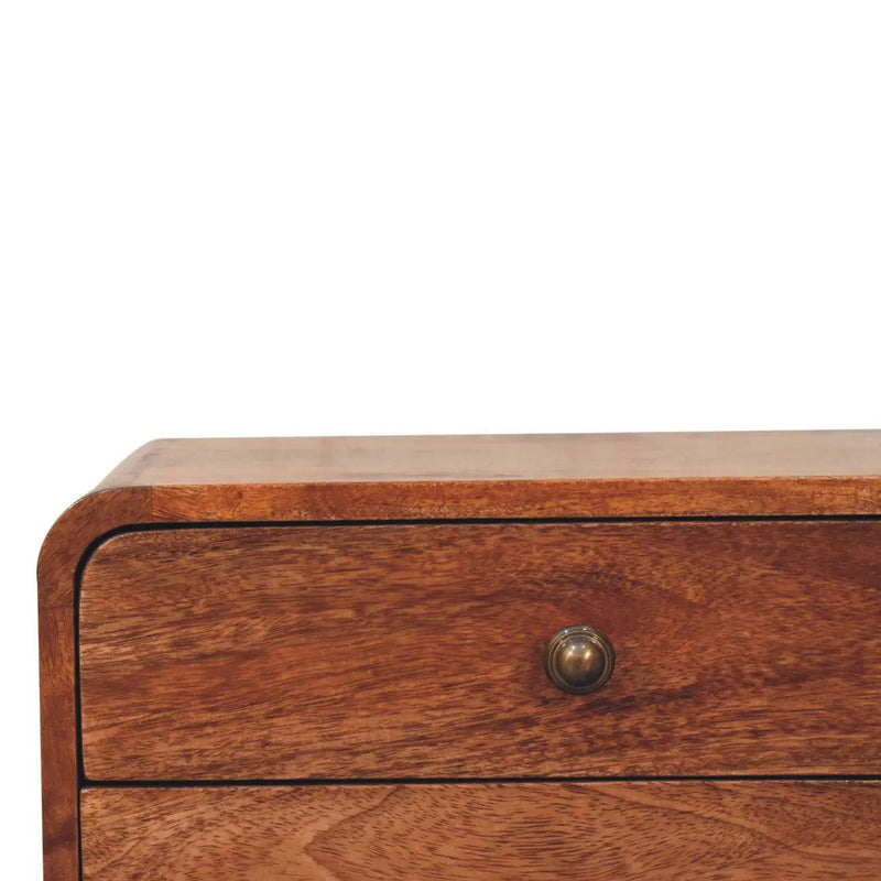 Curved Wall Mounted Bedside Nightstand by Unique Piece Furniture