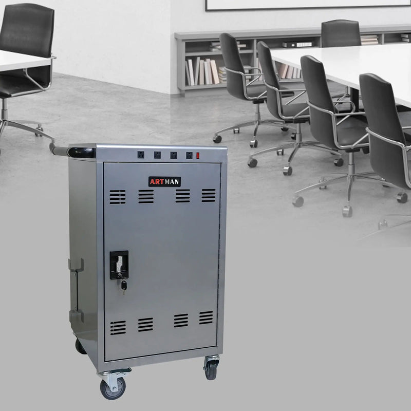 Mobile Charging Cart For Tablets Laptops 35, Device Capacity Matt Metal by HouseOfZazla
