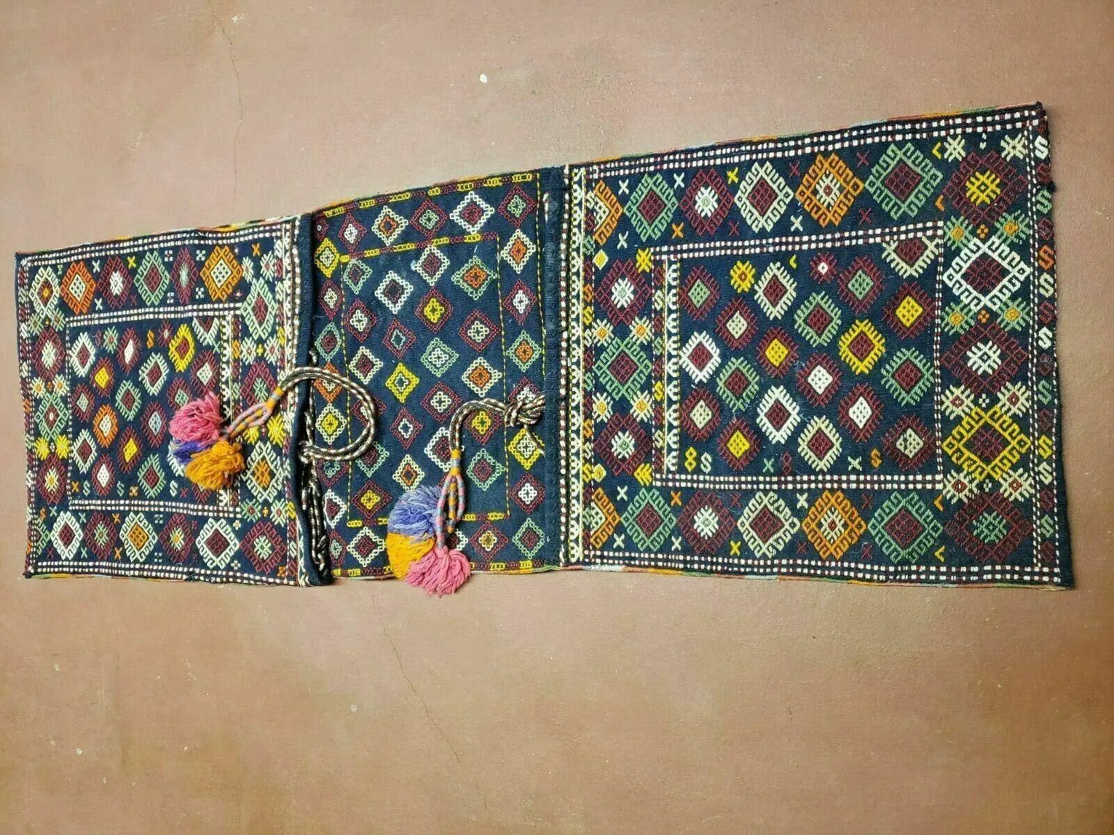 2' X 4' Handmade Turkish Tribal Kilim Wool Rug Double Saddle Bag Khorjin Nice by Jewel Rugs
