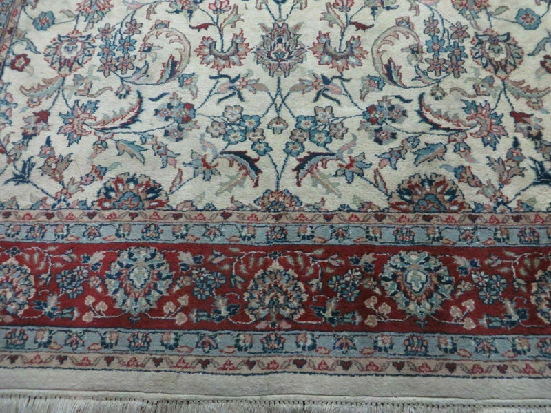 6' X 9' Vintage Handmade Fine Chinese Floral Oriental Wool Rug Carpet Beige by Jewel Rugs