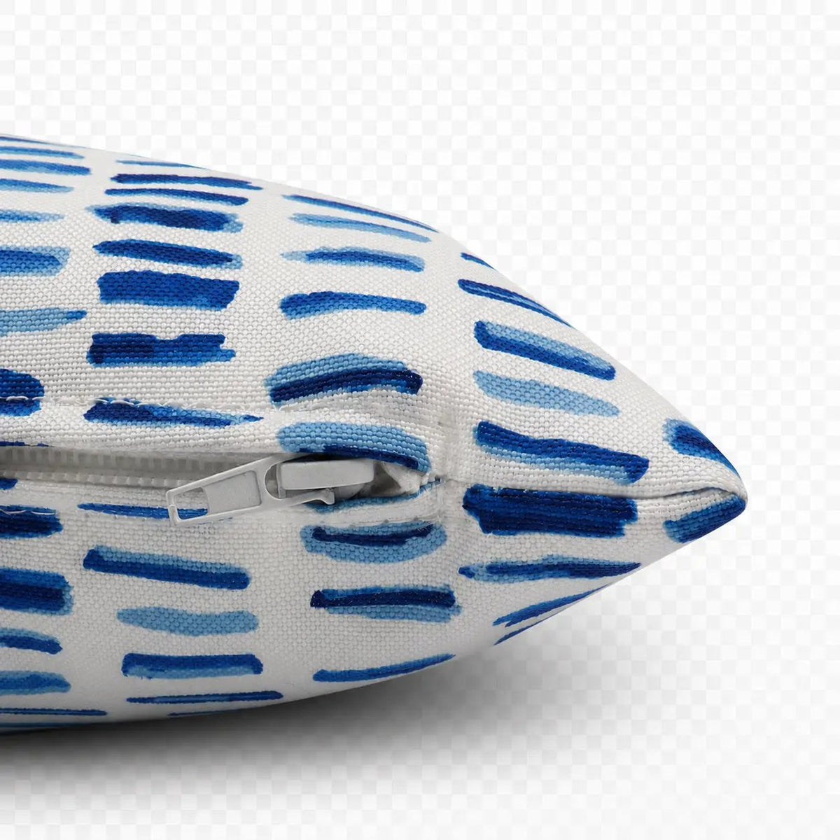 2 Pack Outdoor Lumbar Pillow Covers - Blue Dash by HouseOfZazla