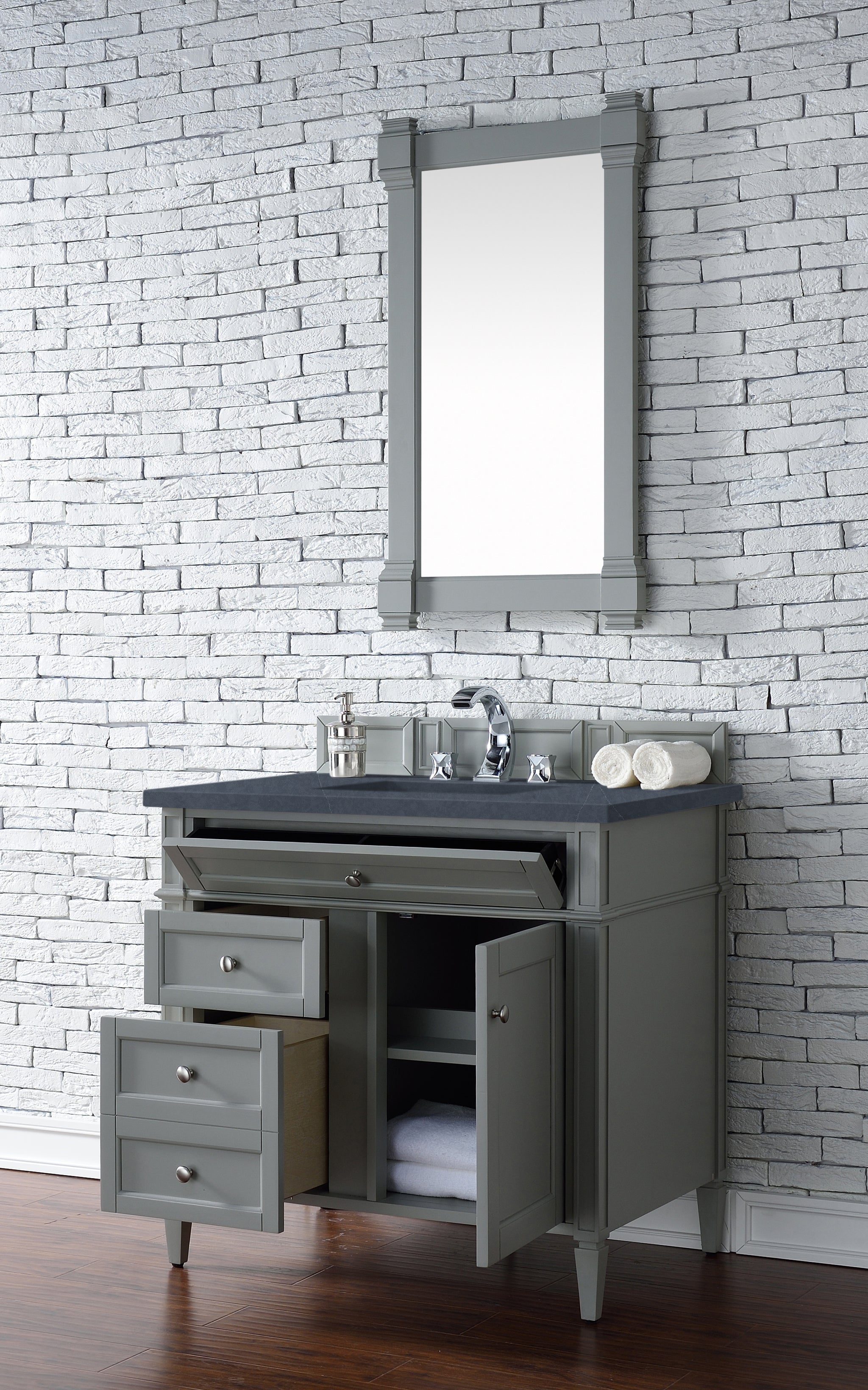 James Martin Brittany 36" Single Bathroom Vanity, Urban Gray, view 28