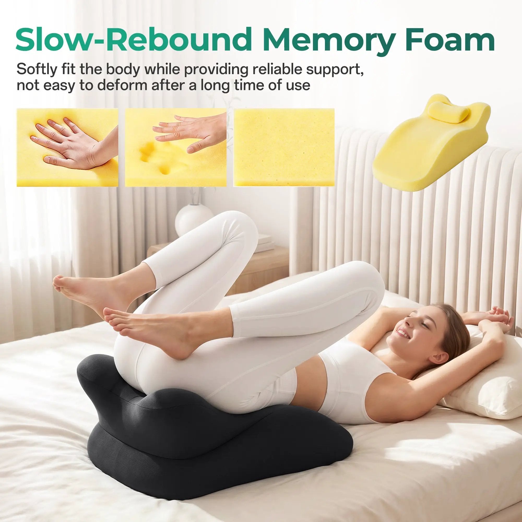 27° Ergonomic Memory Foam Support Pillow for Couples by HouseOfZazla