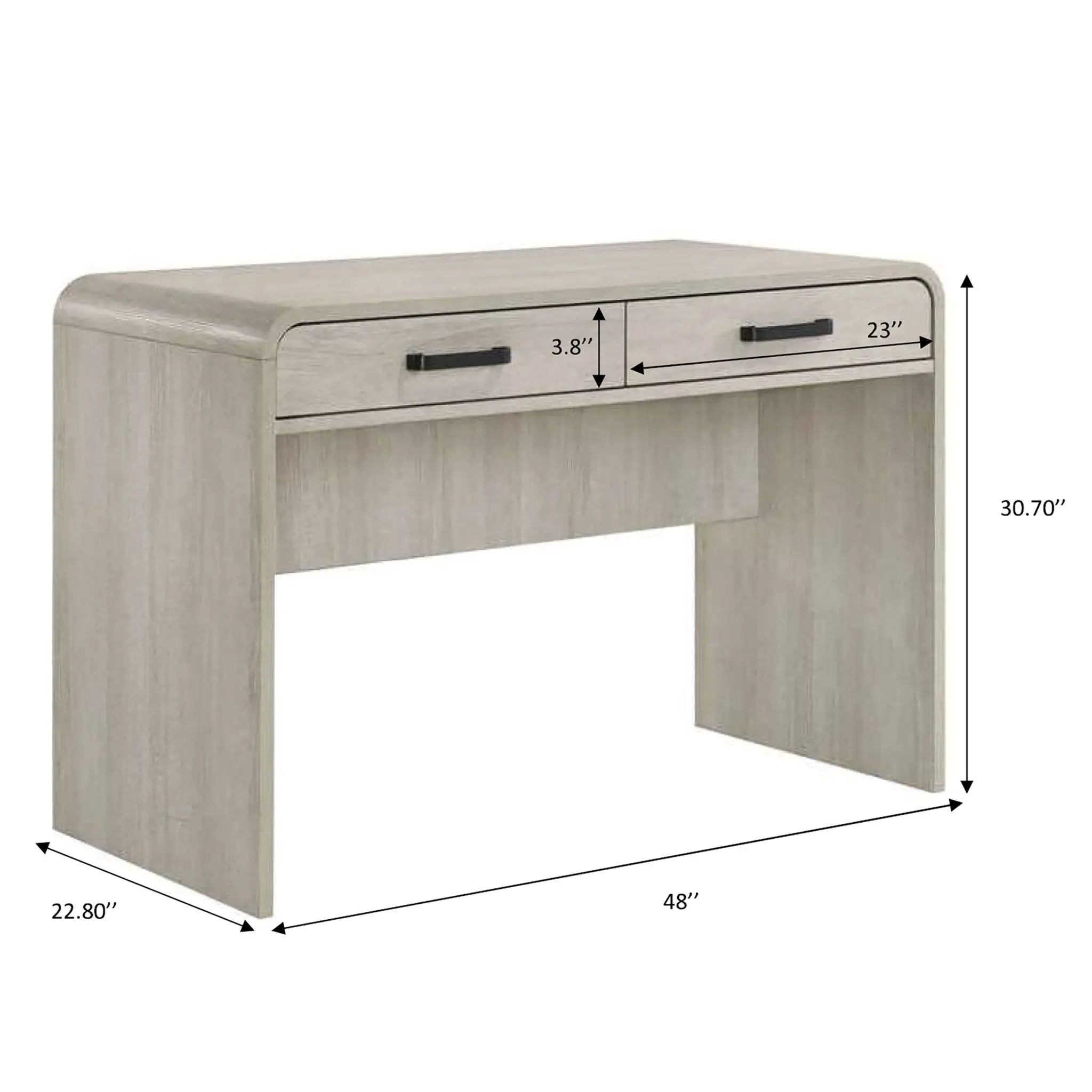 Writing Desk With Dual Drawers, Home Office Furniture - Antique White by HouseOfZazla