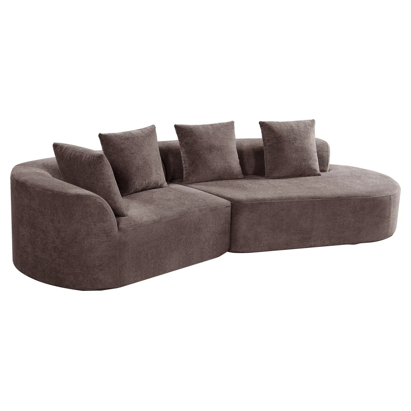 116" Modern Curved Sectional Sofa with High-Density Fully Compressed Sponge by HouseOfZazla