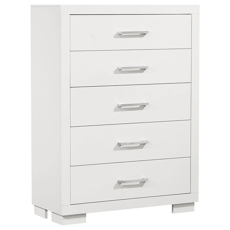 Jessica 5-drawer Bedroom Chest Snow White by Unique Piece Furniture