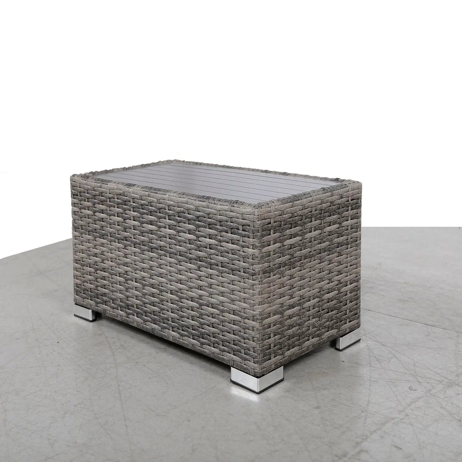 Chesterville - Slatted Side Table With Aluminum Top - Gray by Unique Piece Furniture