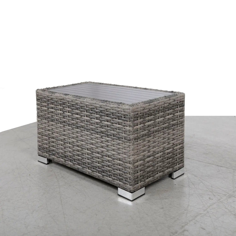 Chesterville - Slatted Side Table With Aluminum Top - Gray by Unique Piece Furniture