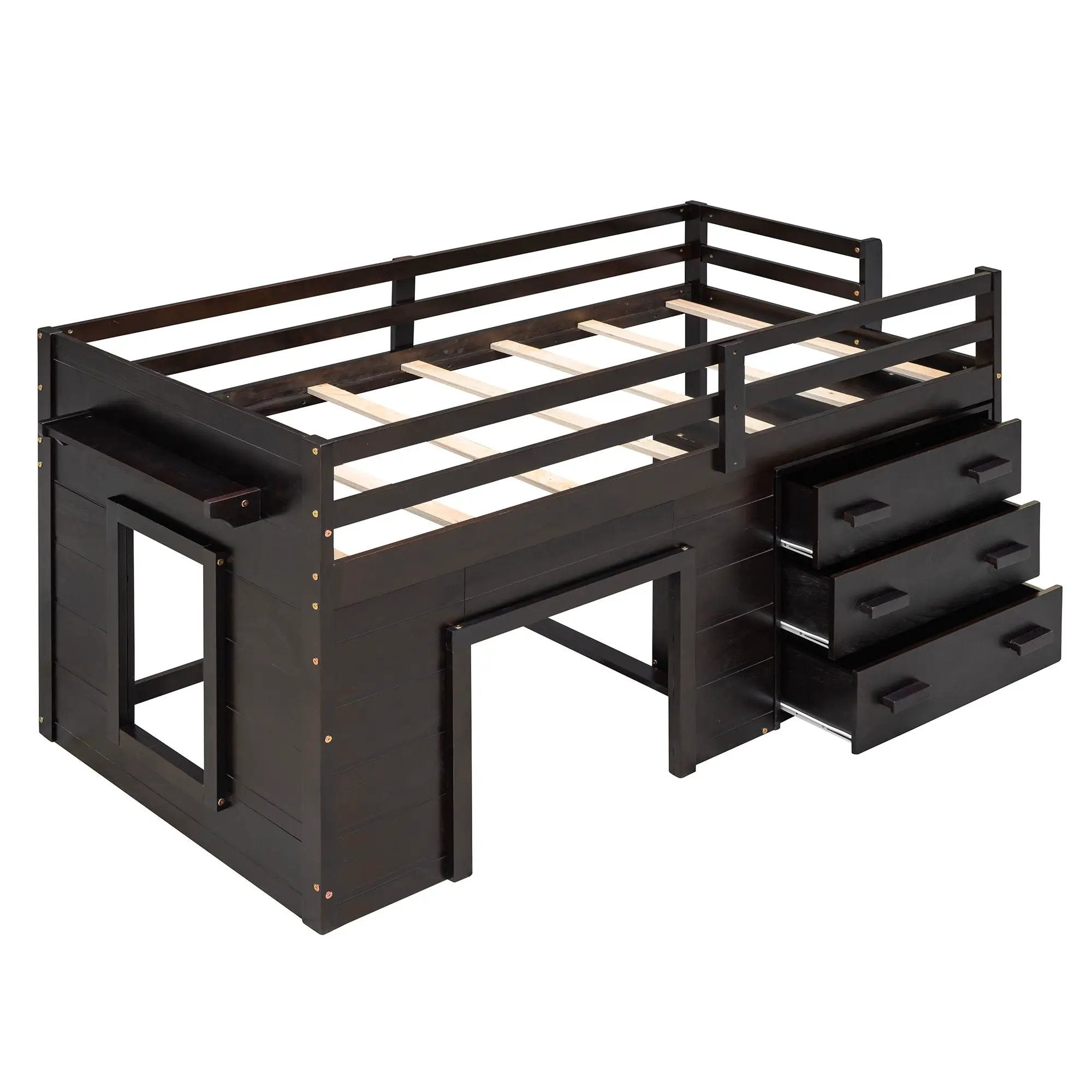 Loft Bed With Cabinet And Shelf by Unique Piece Furniture