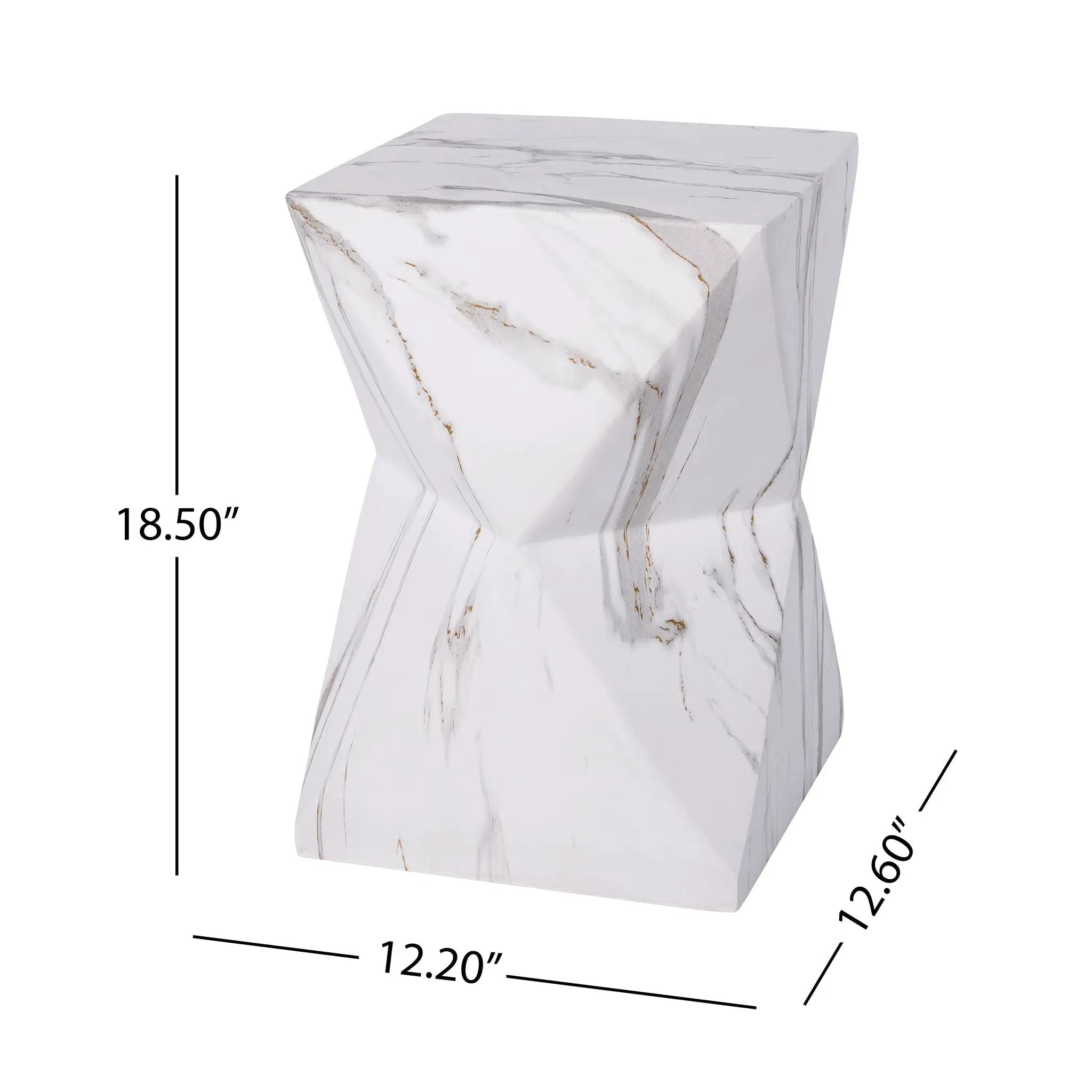 Modern Geometric MGO Side Table - Hourglass Accent Table by HouseOfZazla