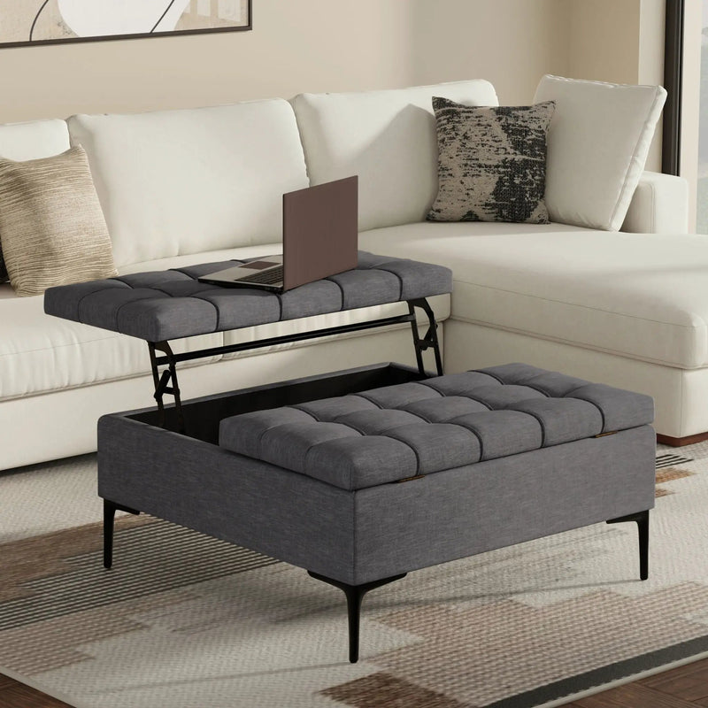 Laura - Lift Top Storage Ottoman by Unique Piece Furniture