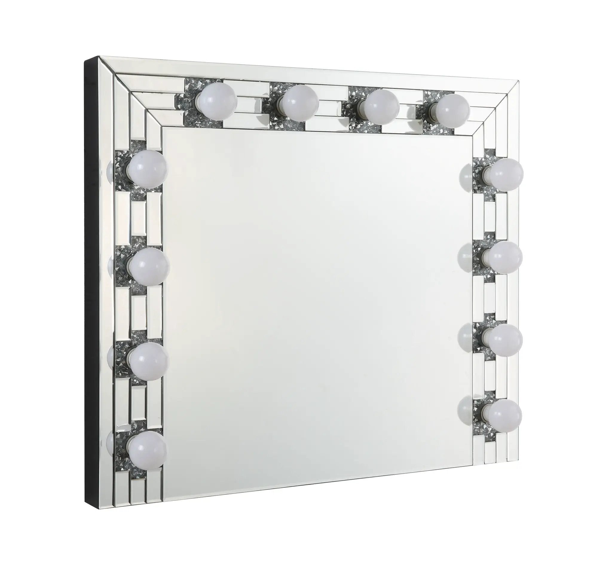 Noralie Mirrored & Faux Diamonds Accent Mirror by HouseOfZazla