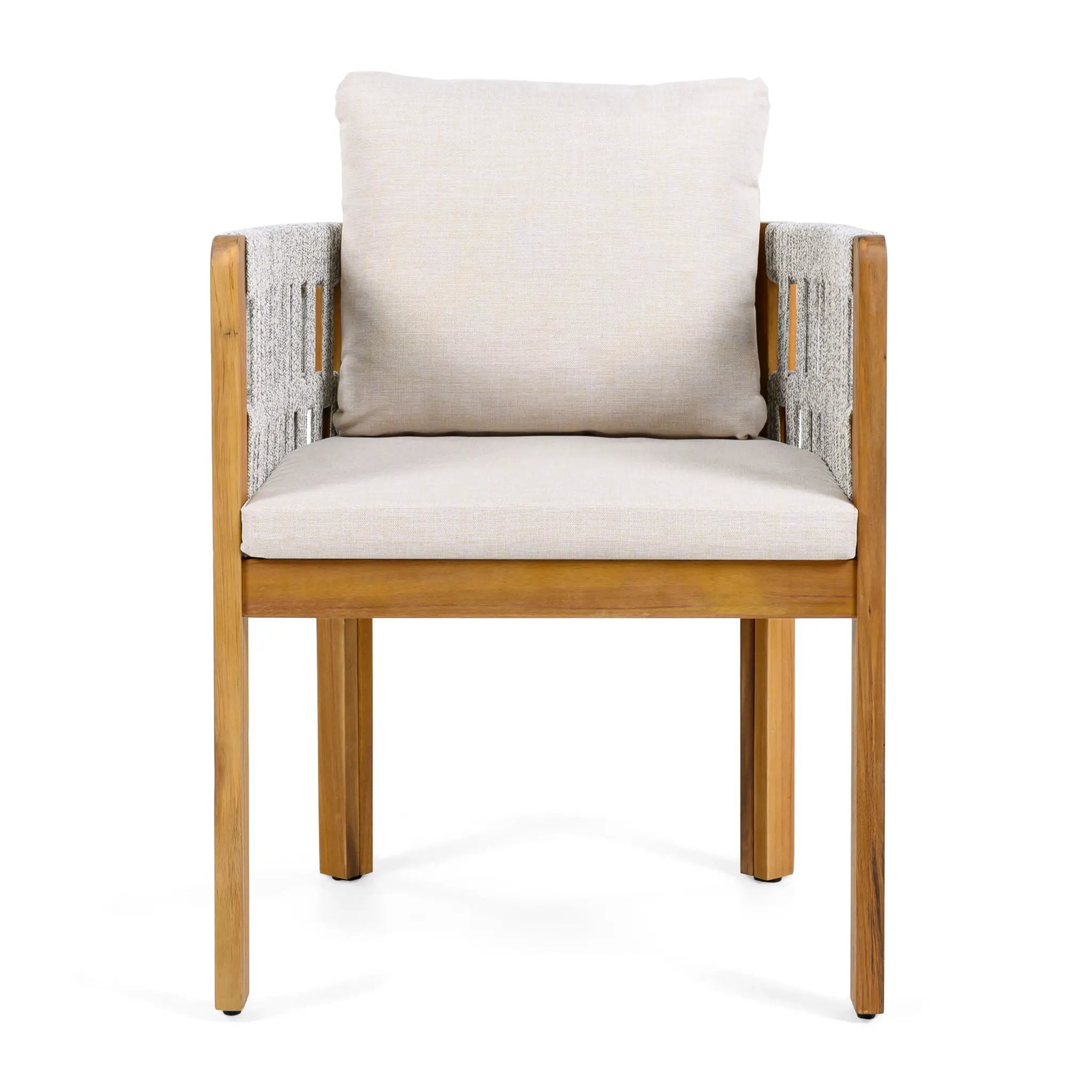 Outdoor Dining Chairs With Mix Rope Handles (Set of 2) by HouseOfZazla