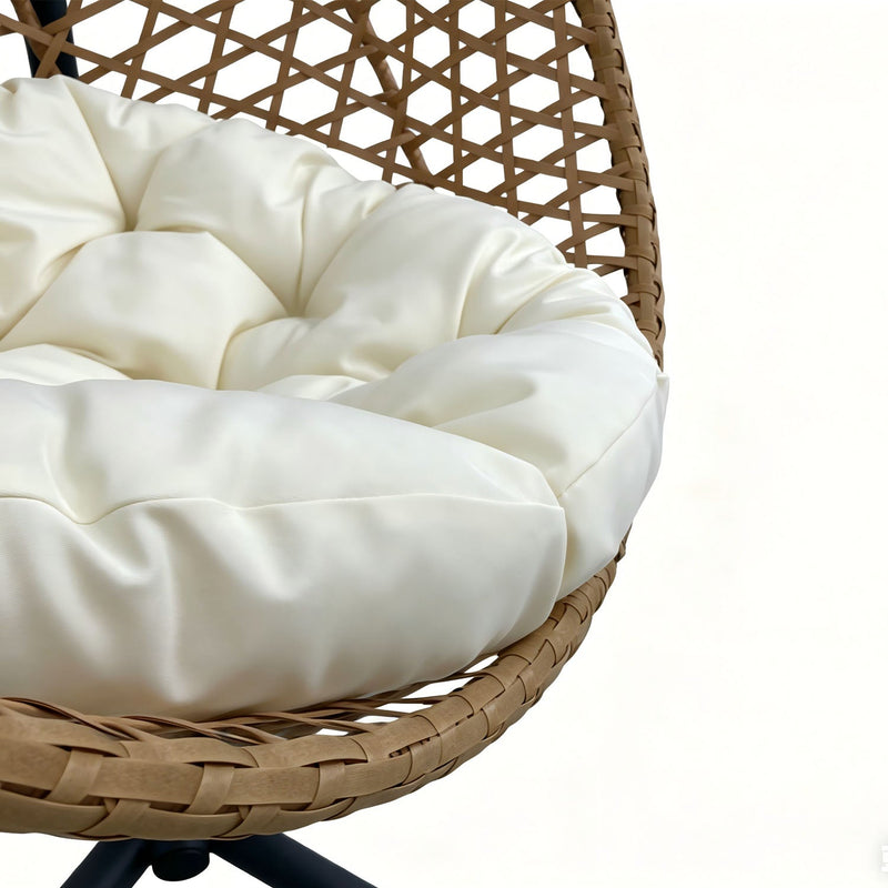Folding PE Rattan Hanging Egg Chair with Stand by HouseOfZazla