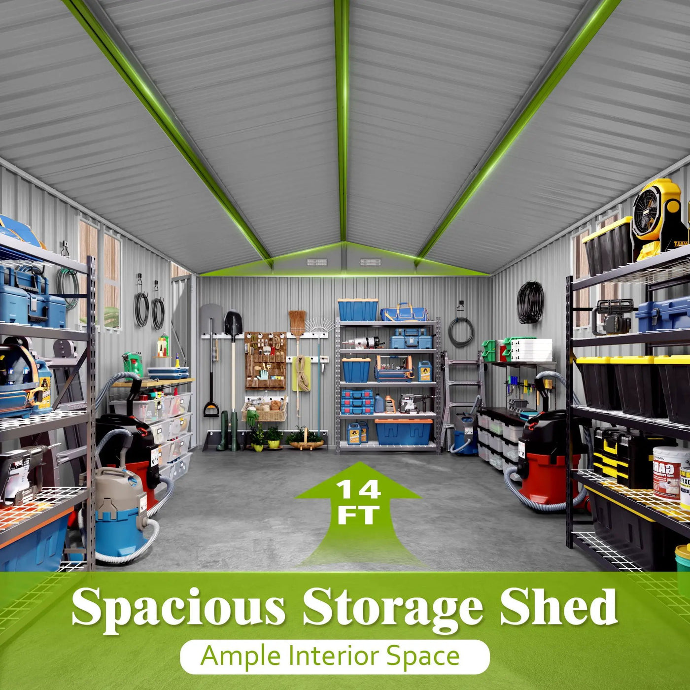 Outdoor Storage Shed With Lockable Doors by HouseOfZazla