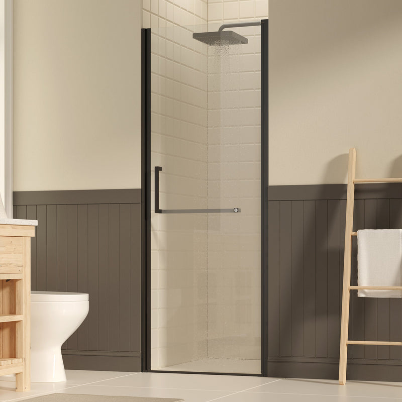 27-28" W × 72" H Frameless Pivot Shower Door by HouseOfZazla
