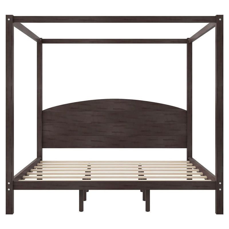 anopy Platform Bed With Headboard And Support Legs by HouseOfZazla