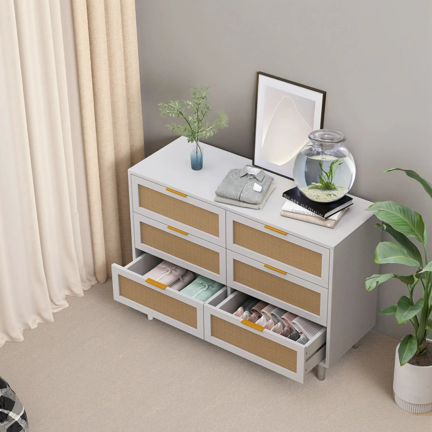 6 Drawer Storage Modern Cabinet For Bedroom by HouseOfZazla