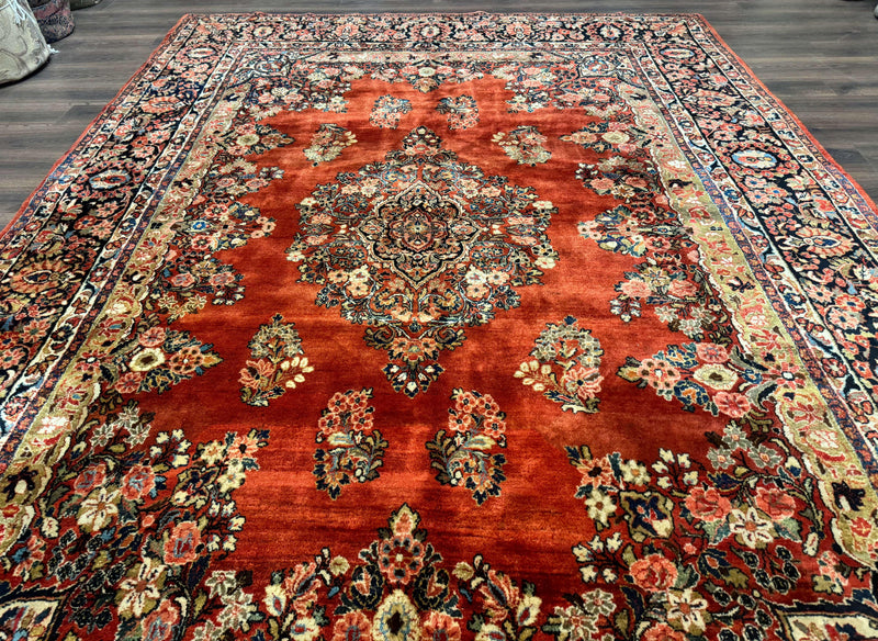 Antique Persian Sarouk Rug 9x12 by Jewel Rugs