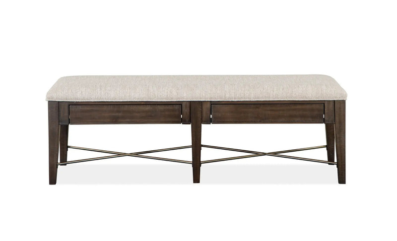 Westley Falls - Bench With Upholstered Seat - Graphite by Unique Piece Furniture