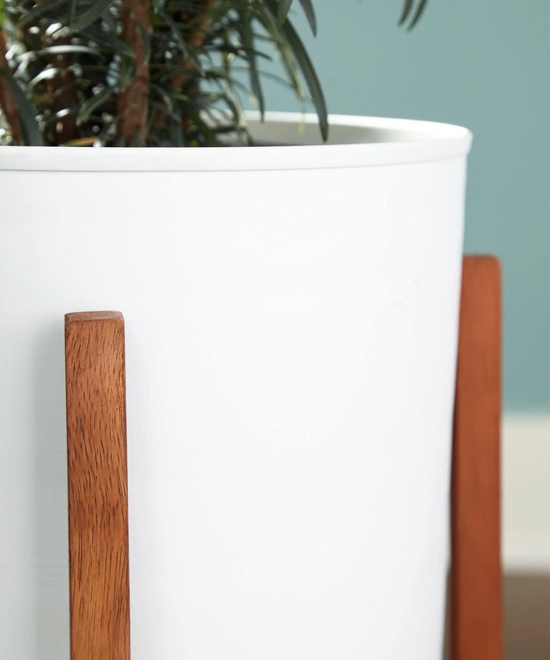 Dorcey - Planter Set (Set of 2) - White / Brown by Unique Piece Furniture