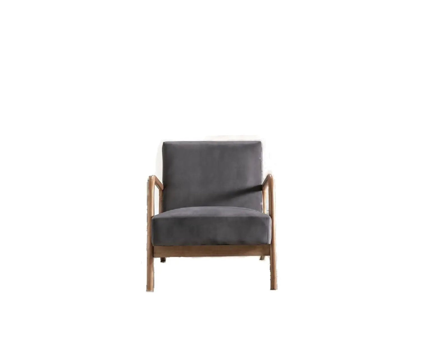 Classic Mid-Century Modern Accent Chairs, Open Framed Armchair With Cushioning by HouseOfZazla