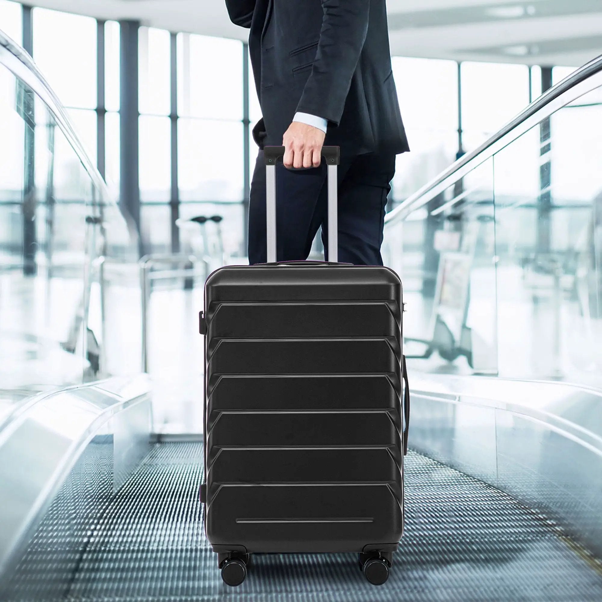 3 Pieces Set 20" / 24" / 28" Spinner Wheel Luggage With Combination Lock by HouseOfZazla