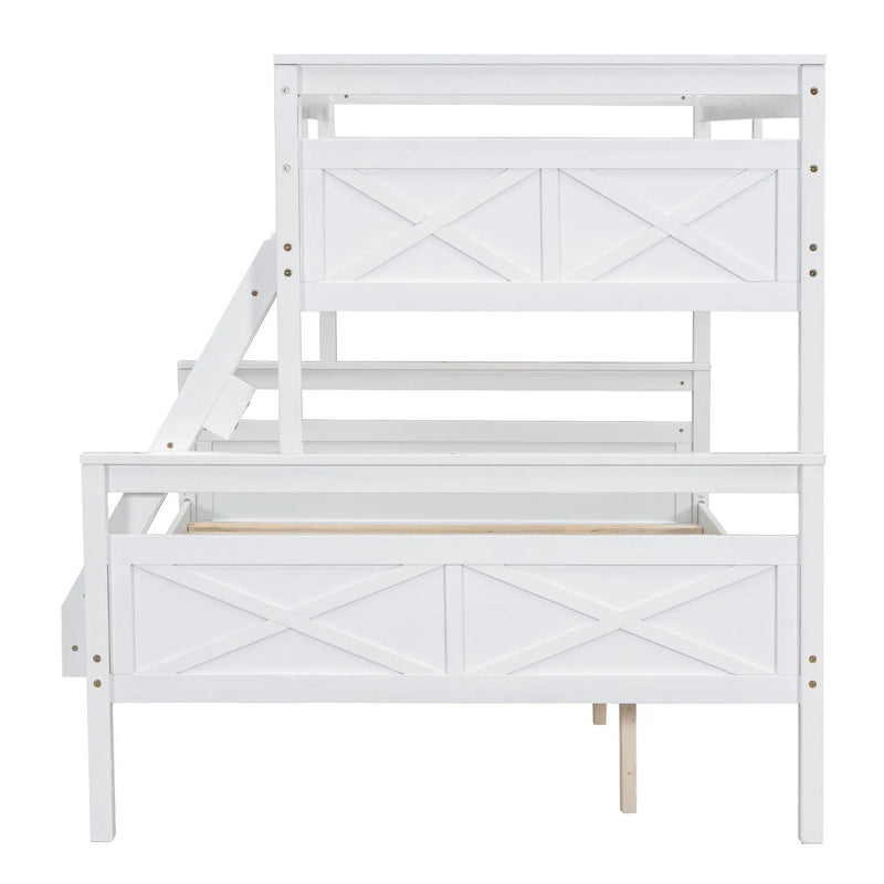 Bunk Bed With Ladder And Safety Guardrail by Unique Piece Furniture